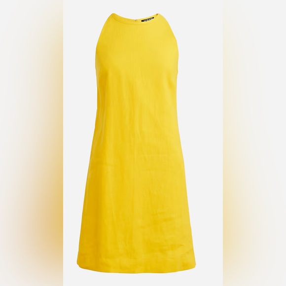 J.CREW, NWT, medium tall, Maxine high neck shift dress in linen - Picture 2 of 5